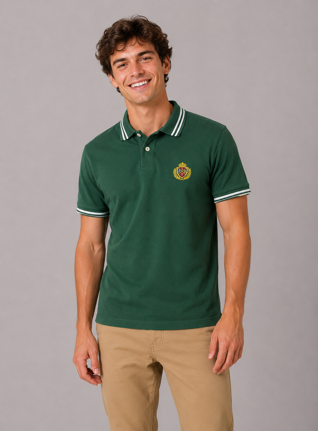 Camiseta Polo Aero Guys SS Novelty Polo Green Gables 4209