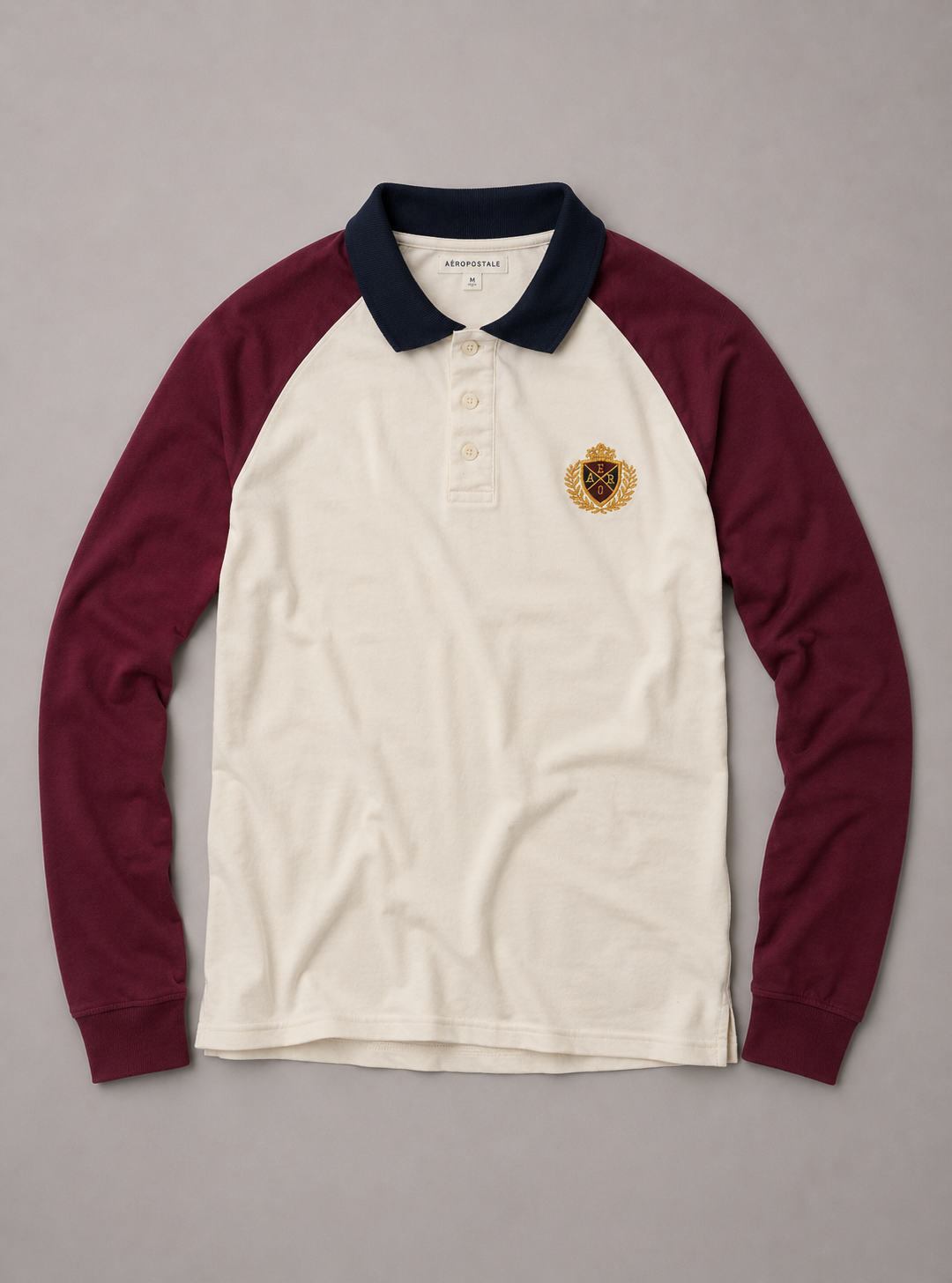 Camiseta Manga Larga Polo Aero Guys LS Novelty Tofu 4211