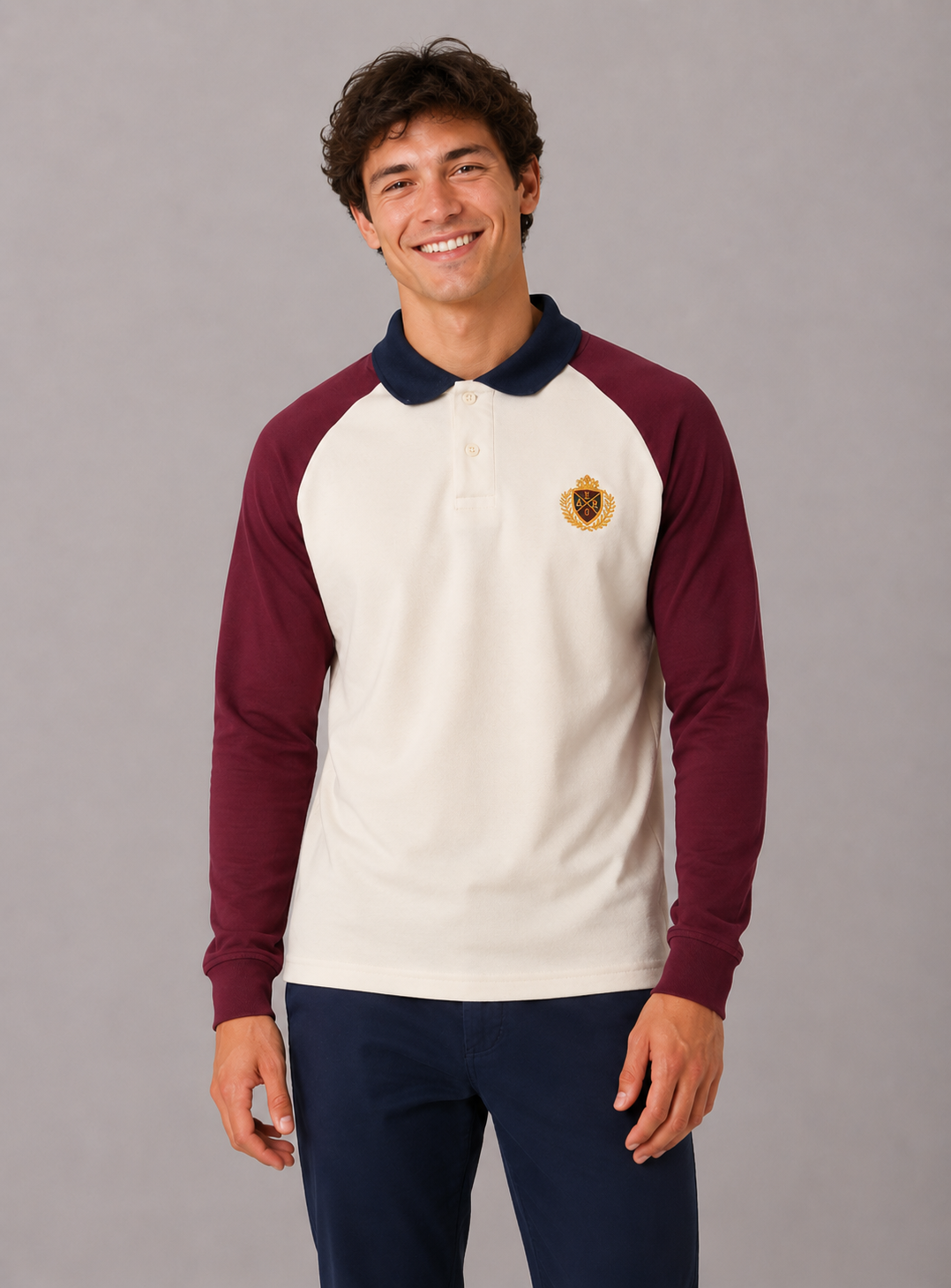 Camiseta Manga Larga Polo Aero Guys LS Novelty Tofu 4211