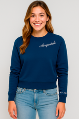 Buzo Para Mujer Aero Girls Fleece Crew Celestial 3807