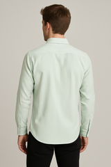 Camisa Para Hombre Aero Guys Ls Woven Shirts Green Turquoise 1448