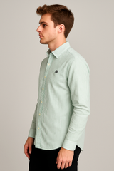 Camisa Para Hombre Aero Guys Ls Woven Shirts Green Turquoise 1448