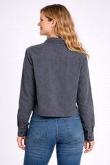 Camisa Para Mujer Aero L/S Fashion Charcoal Heather Grey 2429