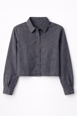 Camisa Para Mujer Aero L/S Fashion Charcoal Heather Grey 2429