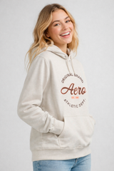 Buzo Para Mujer Aero Girls Fleece Pop Over Egret 3842