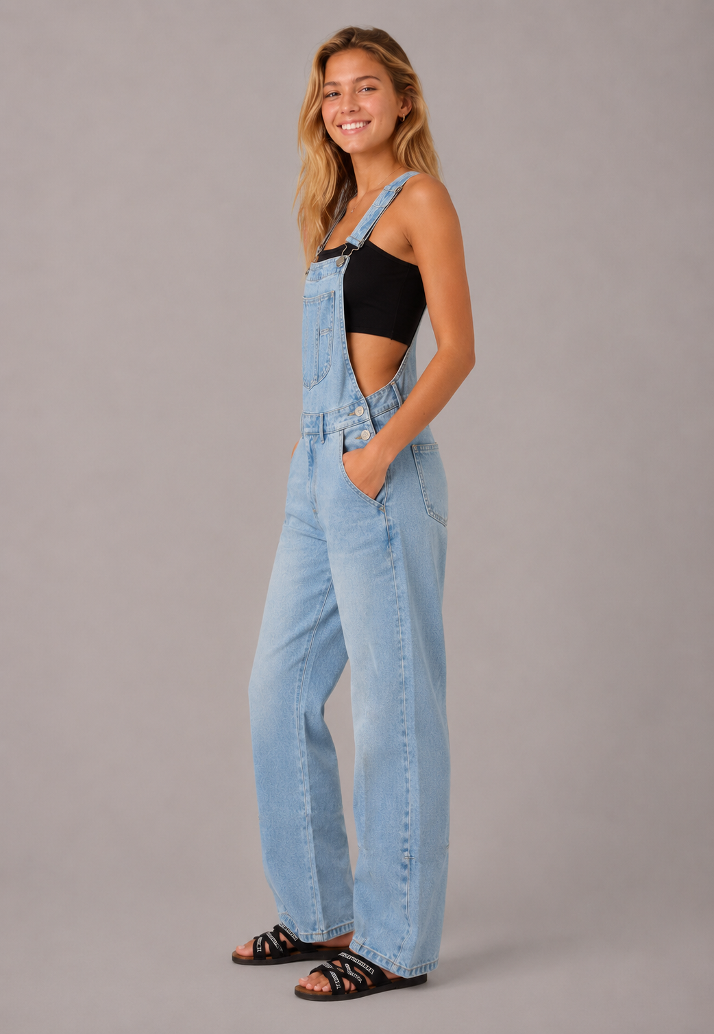 Jean Para Mujer Aero Girls Denim Fashion Light Wash Overol 3398