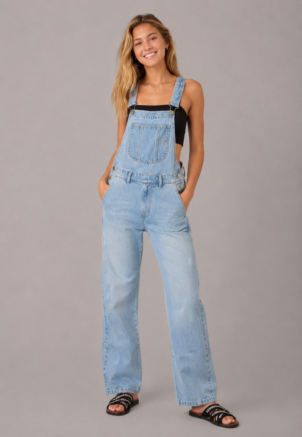 Jean Para Mujer Aero Girls Denim Fashion Light Wash Overol 3398