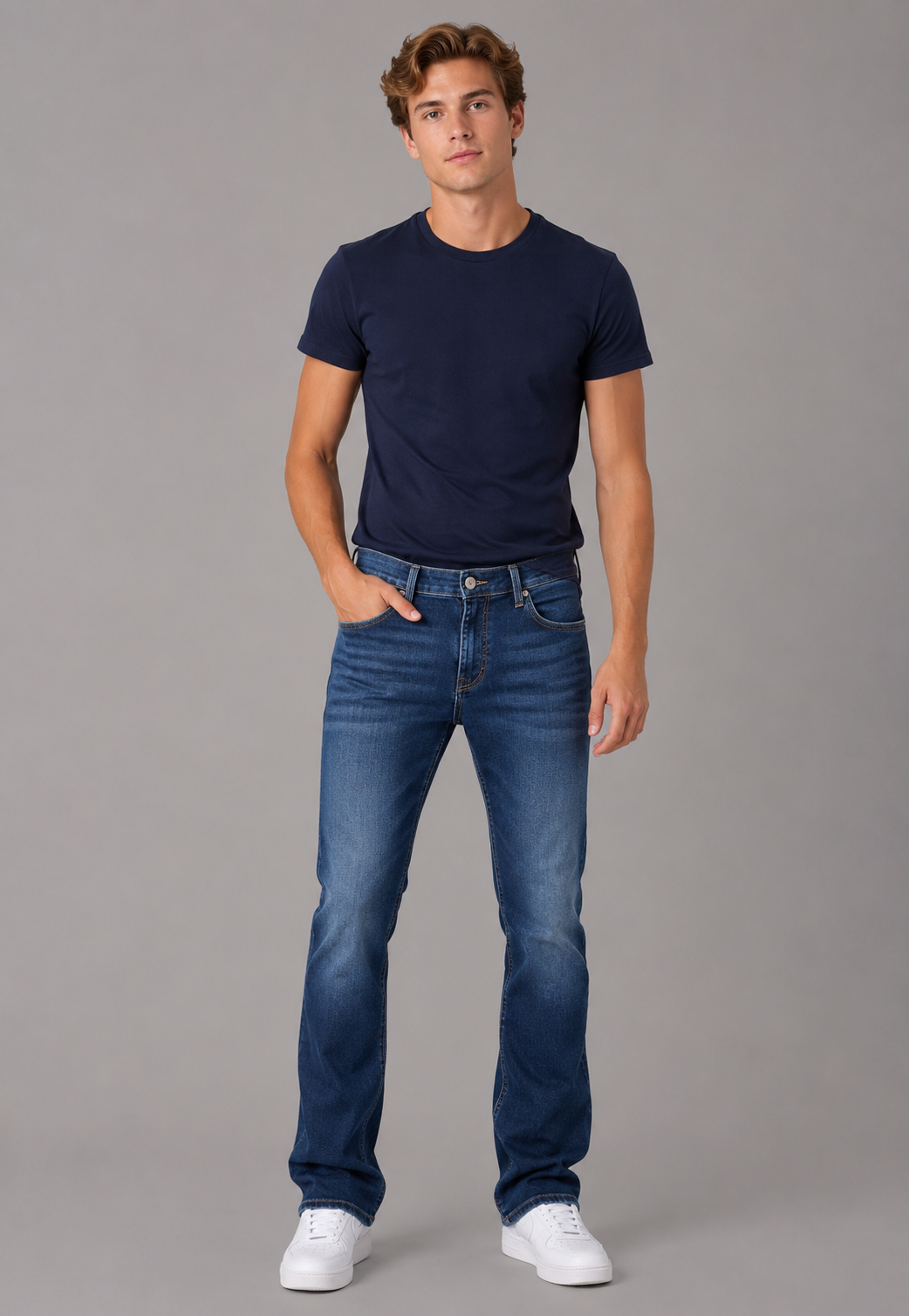 Jean Para Hombre Aero Guys Slim Bootcut Medium Wash 1932