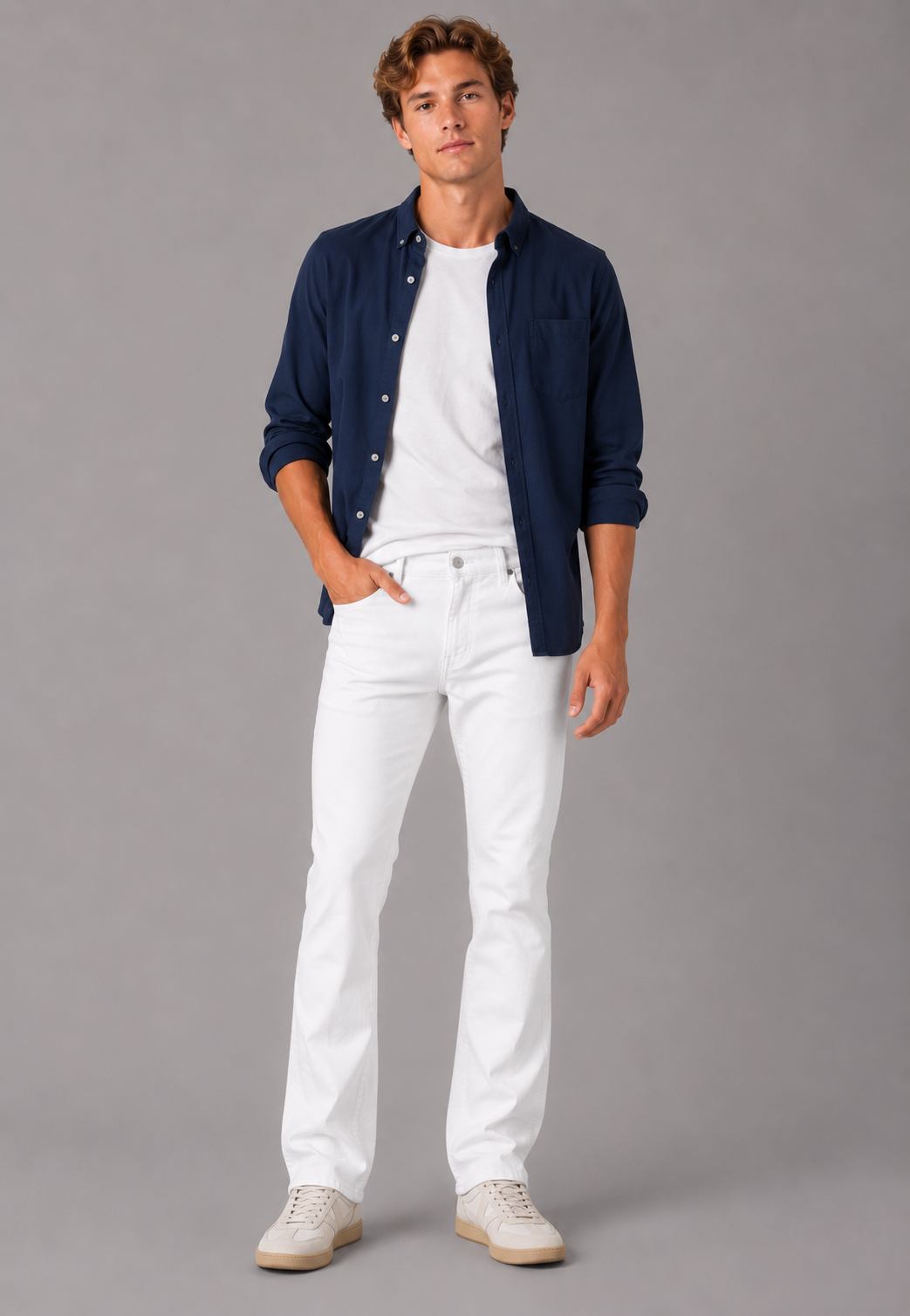Jean Para Hombre Aero Guys Slim Straight Bleach 5411