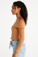 Top Para Mujer Aero Girls LS Fashion Top Amber Gold 9067