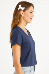 Camiseta Para Mujer Aero Girls Solid SS Cadet Navy 6505