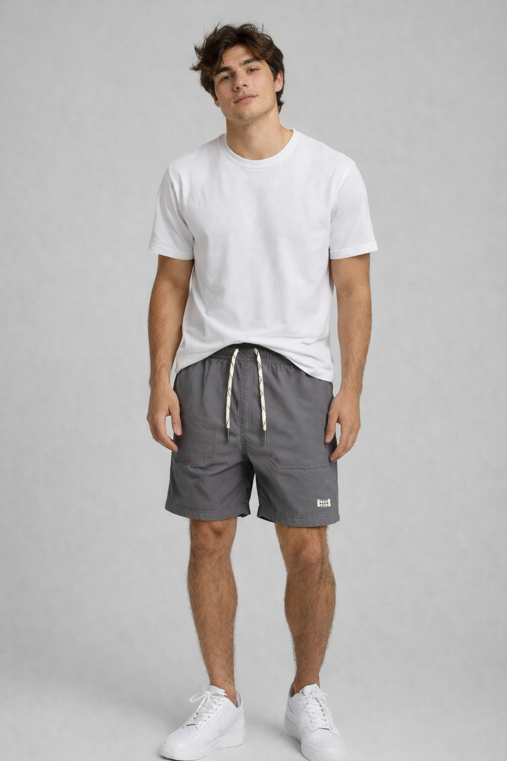 Bermuda Para Hombre Aero BC Shorts Charcoal Heather Grey 2176