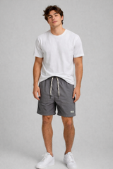 Bermuda Para Hombre Aero BC Shorts Charcoal Heather Grey 2176