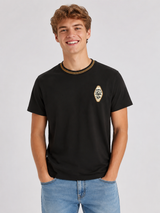 Camiseta para Hombre Aero Guys SS Novelty Polo Dark Black PEANUTS0140