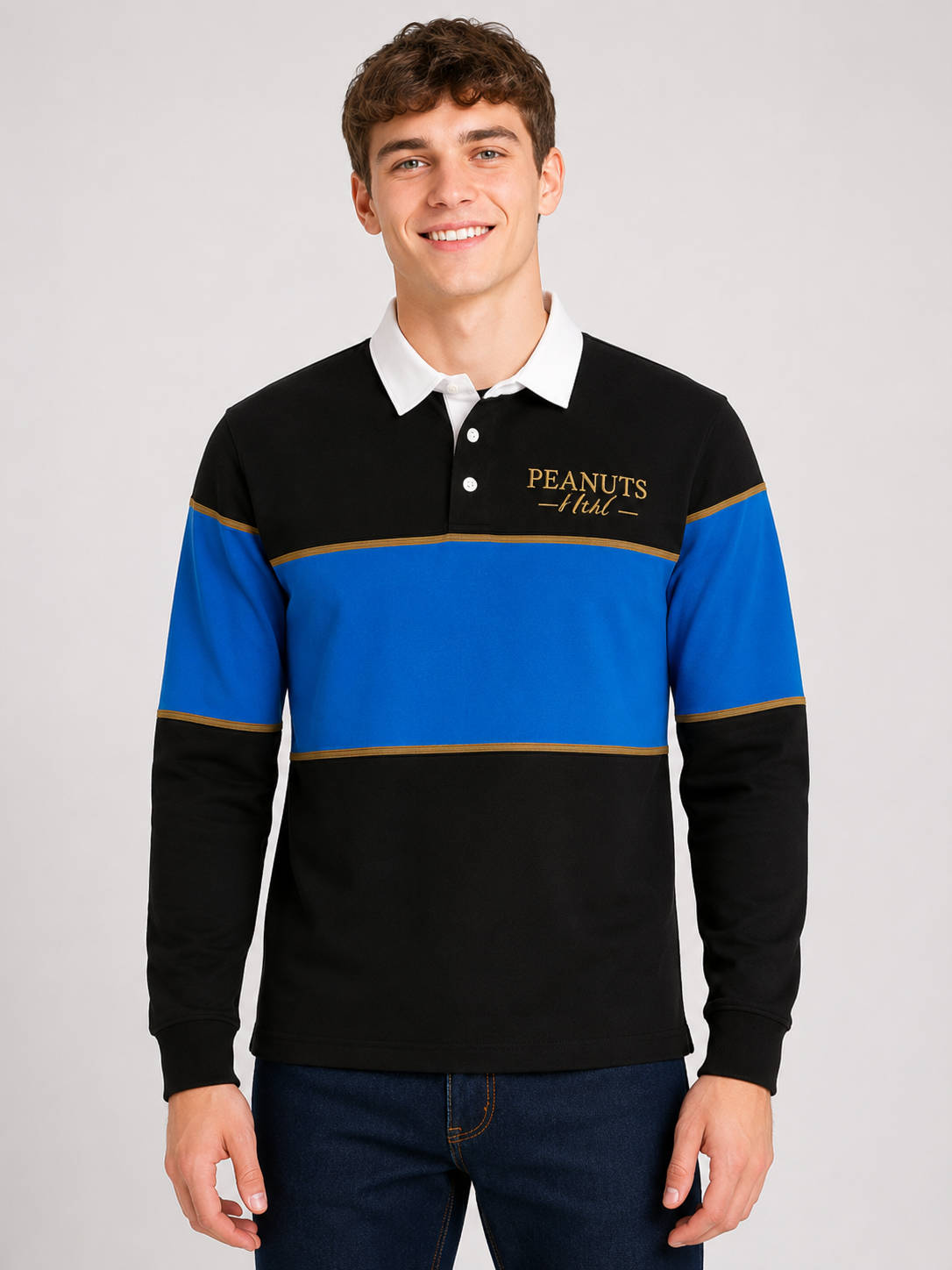 Buzo Polo Para Hombre Aero Guys Polo Other Dark Black PEANUTS0141