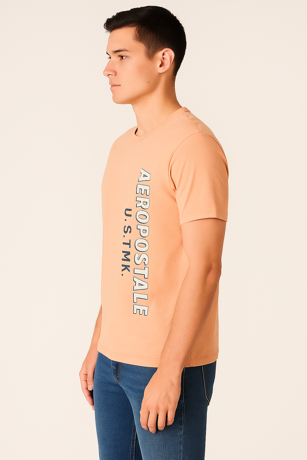 Camiseta Para Hombre Aero Level 1 Graphic Tees  Apricot Ice 3816