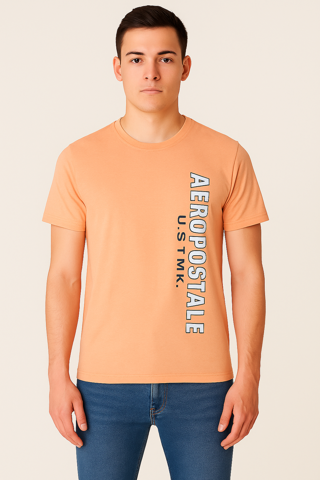 Camiseta Para Hombre Aero Level 1 Graphic Tees  Apricot Ice 3816