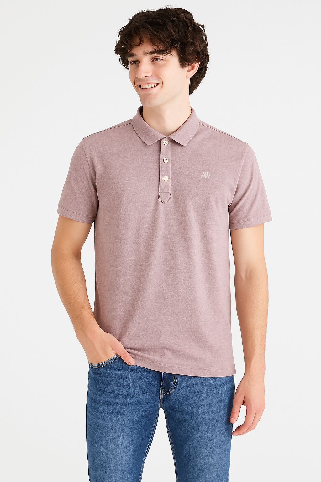 Camiseta Polo Para Hombre Aero Guys SS Novelty Polo Dawn Pink 9452