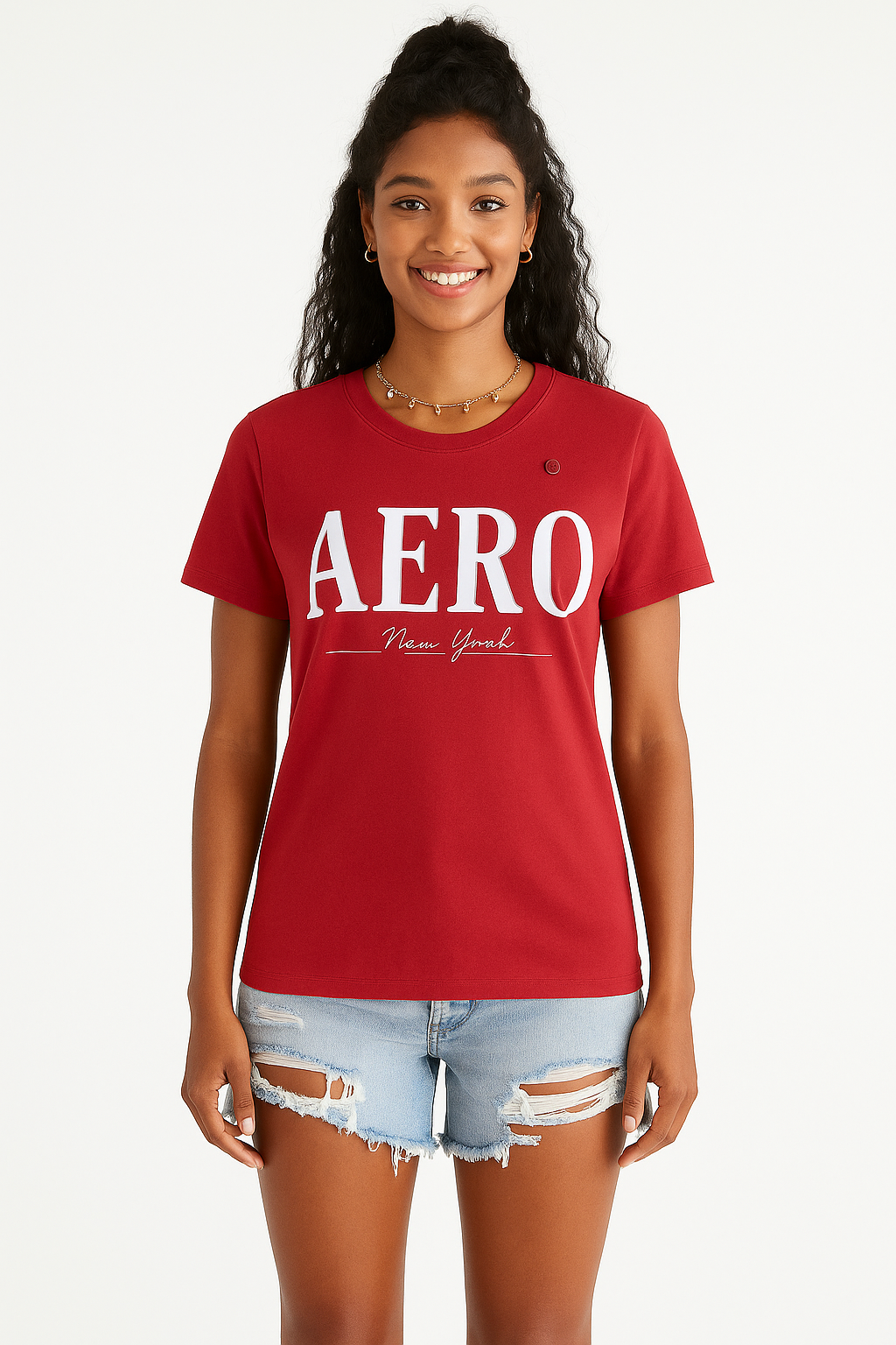 Camiseta Para Mujer Aero Graphic Level 1 Earth Red 7010
