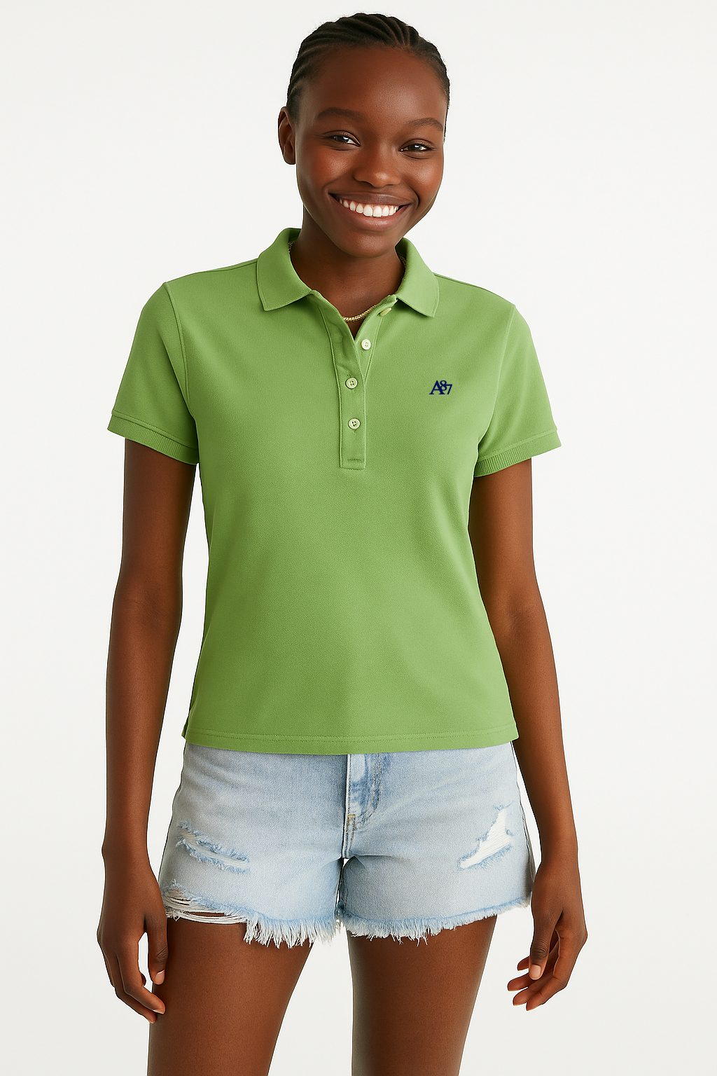 Camiseta Polo Para Mujer Aero Solid Polo Green Turquoise 4164