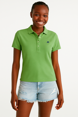 Camiseta Polo Para Mujer Aero Solid Polo Green Turquoise 4164