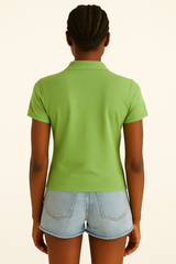 Camiseta Polo Para Mujer Aero Solid Polo Green Turquoise 4164