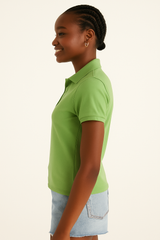 Camiseta Polo Para Mujer Aero Solid Polo Green Turquoise 4164