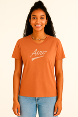 Camiseta Para Mujer Aero Graphic Level 1 Mocha Mousse 6848
