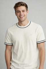 Camiseta Para Hombre Aero BC SS Knits Egret Regular 2206