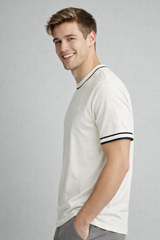 Camiseta Para Hombre Aero BC SS Knits Egret Regular 2206
