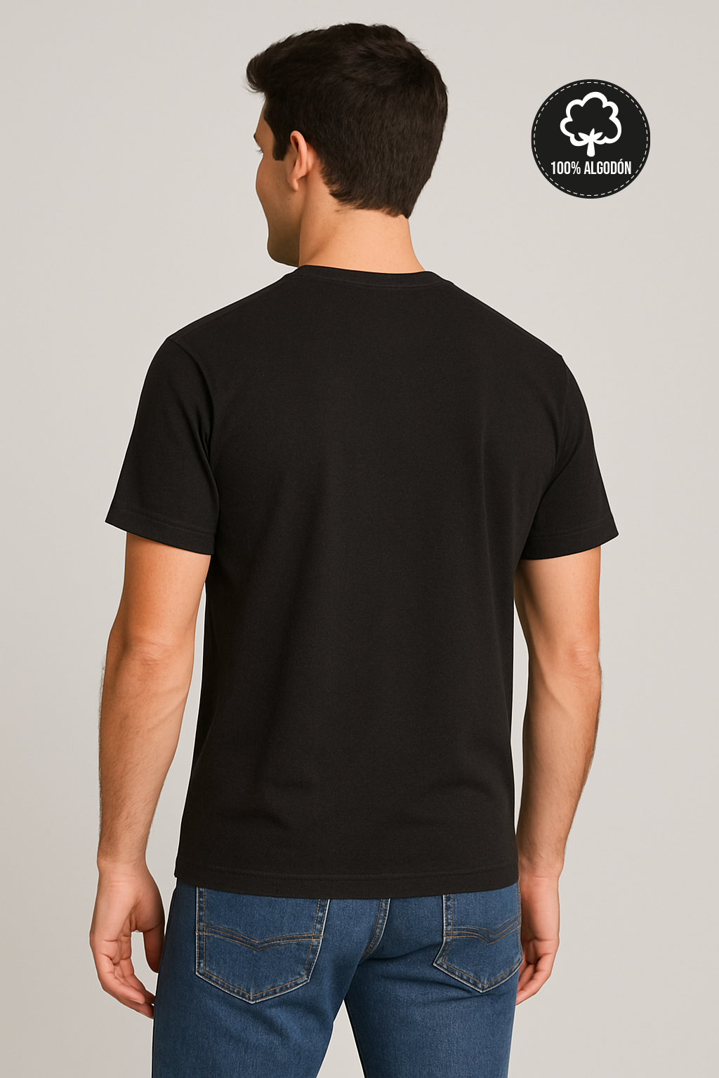 Camiseta Para Hombre Aero BC SS Knits Dark Black 9922 / 100% ALGODÓN