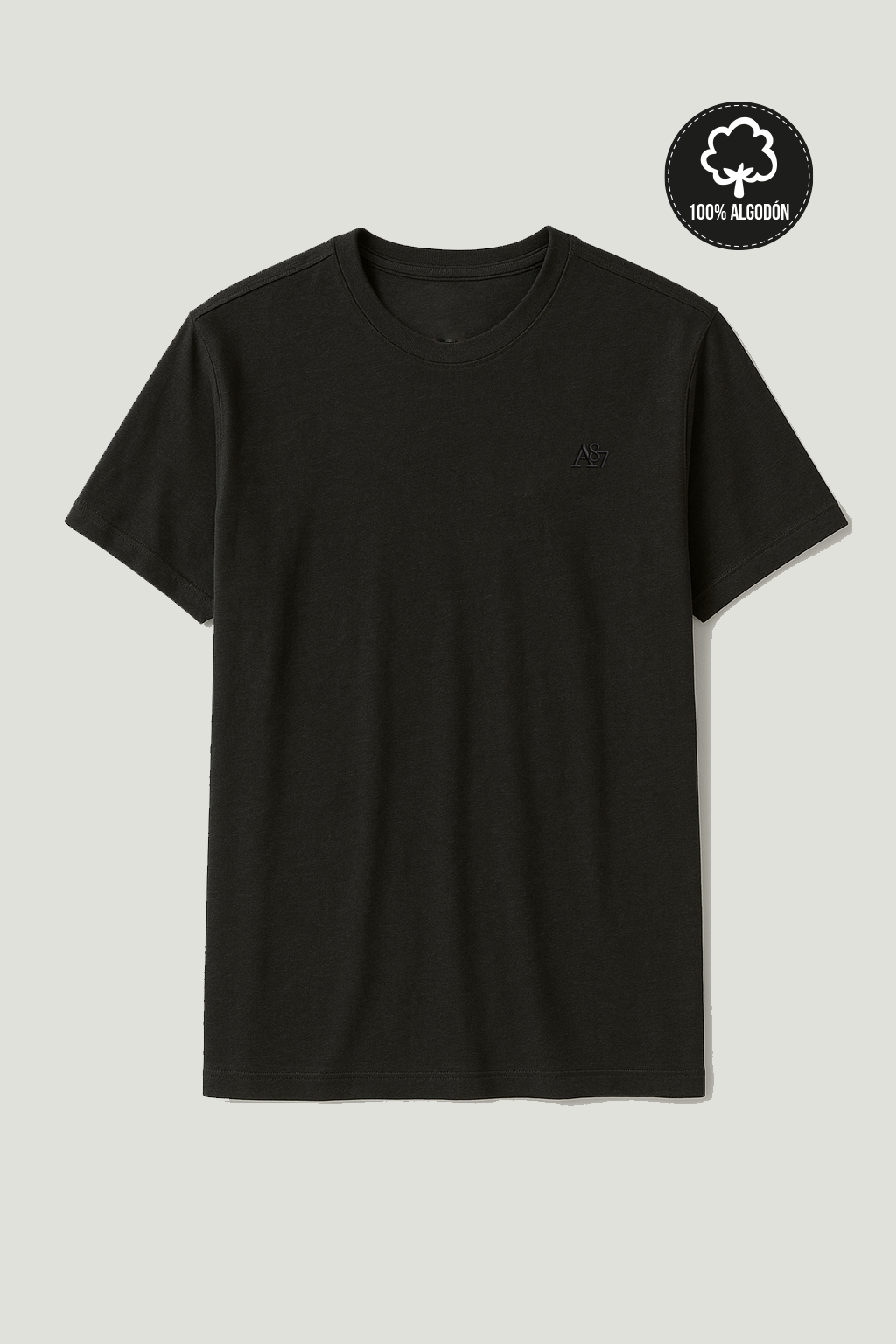 Camiseta Para Hombre Aero BC SS Knits Dark Black 9922 / 100% ALGODÓN