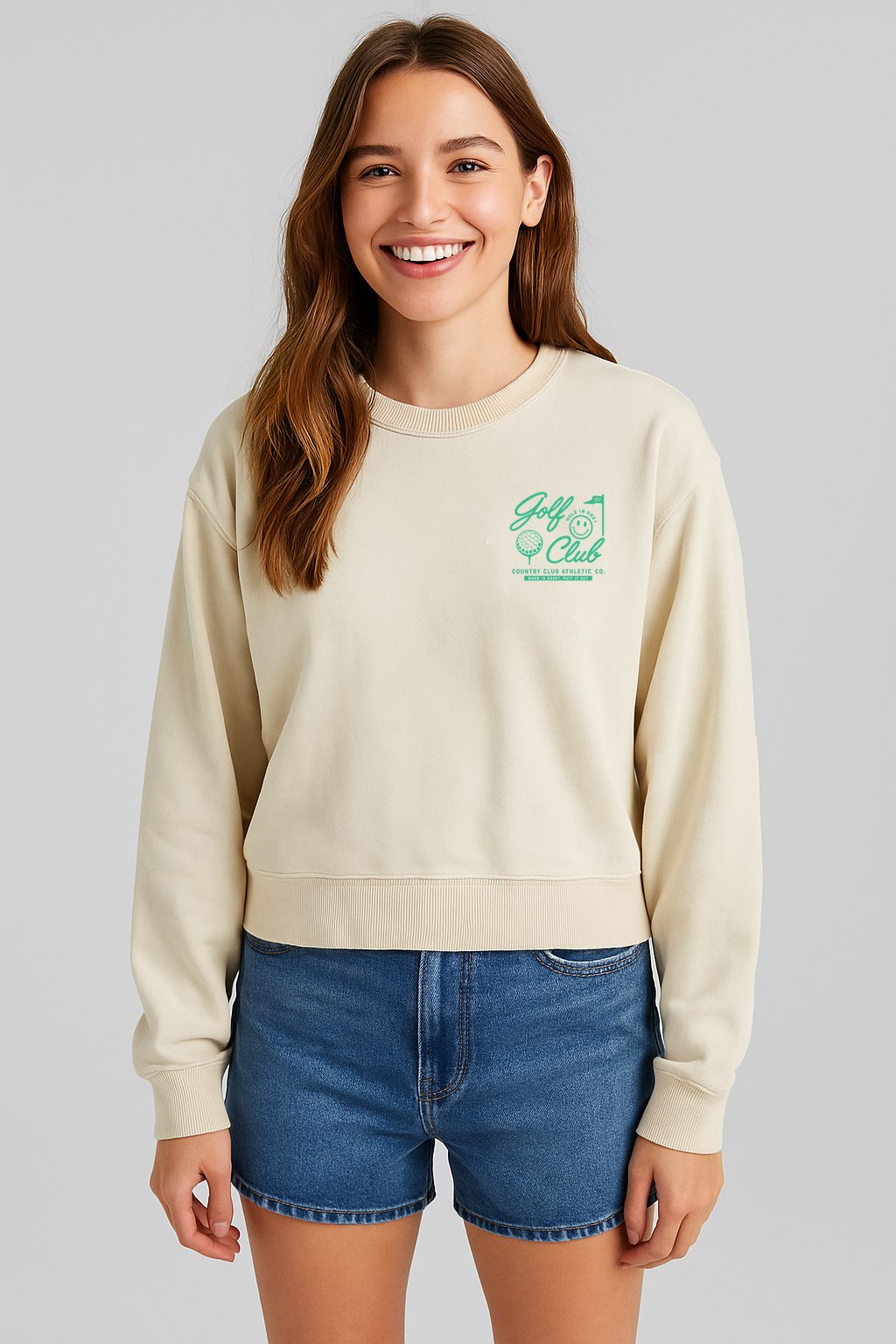 Buzo Para Mujer Aero Girls Fleece Crew Cream 3762