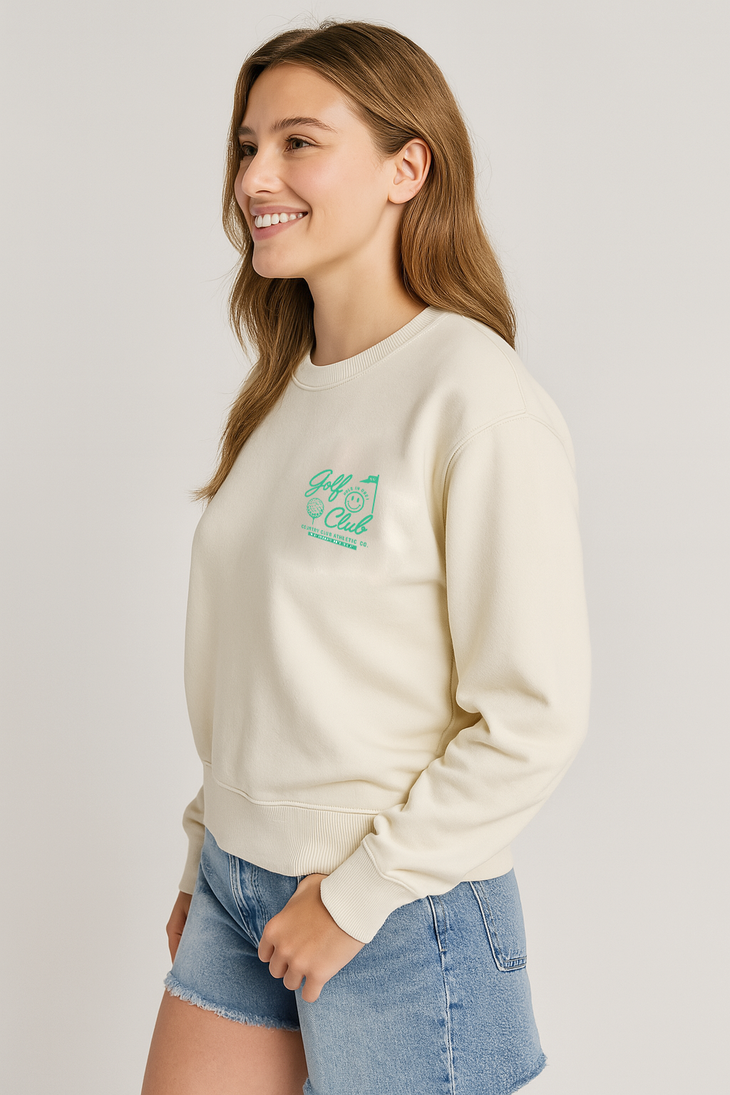 Buzo Para Mujer Aero Girls Fleece Crew Cream 3762