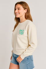 Buzo Para Mujer Aero Girls Fleece Crew Cream 3762