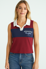 Top Para Mujer Aero Graphic Polo Earth Red 1082