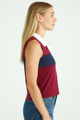 Top Para Mujer Aero Graphic Polo Earth Red 1082