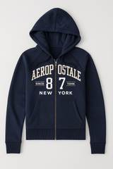 Buzo Para Hombre Aero Girls Fleece Zip Front Cadet Navy 3780