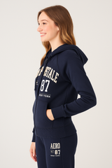 Buzo Para Hombre Aero Girls Fleece Zip Front Cadet Navy 3780