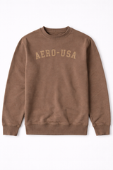 Buzo Para Hombre Aero Guys Popover Crew Neck Hot Chocolate 6192