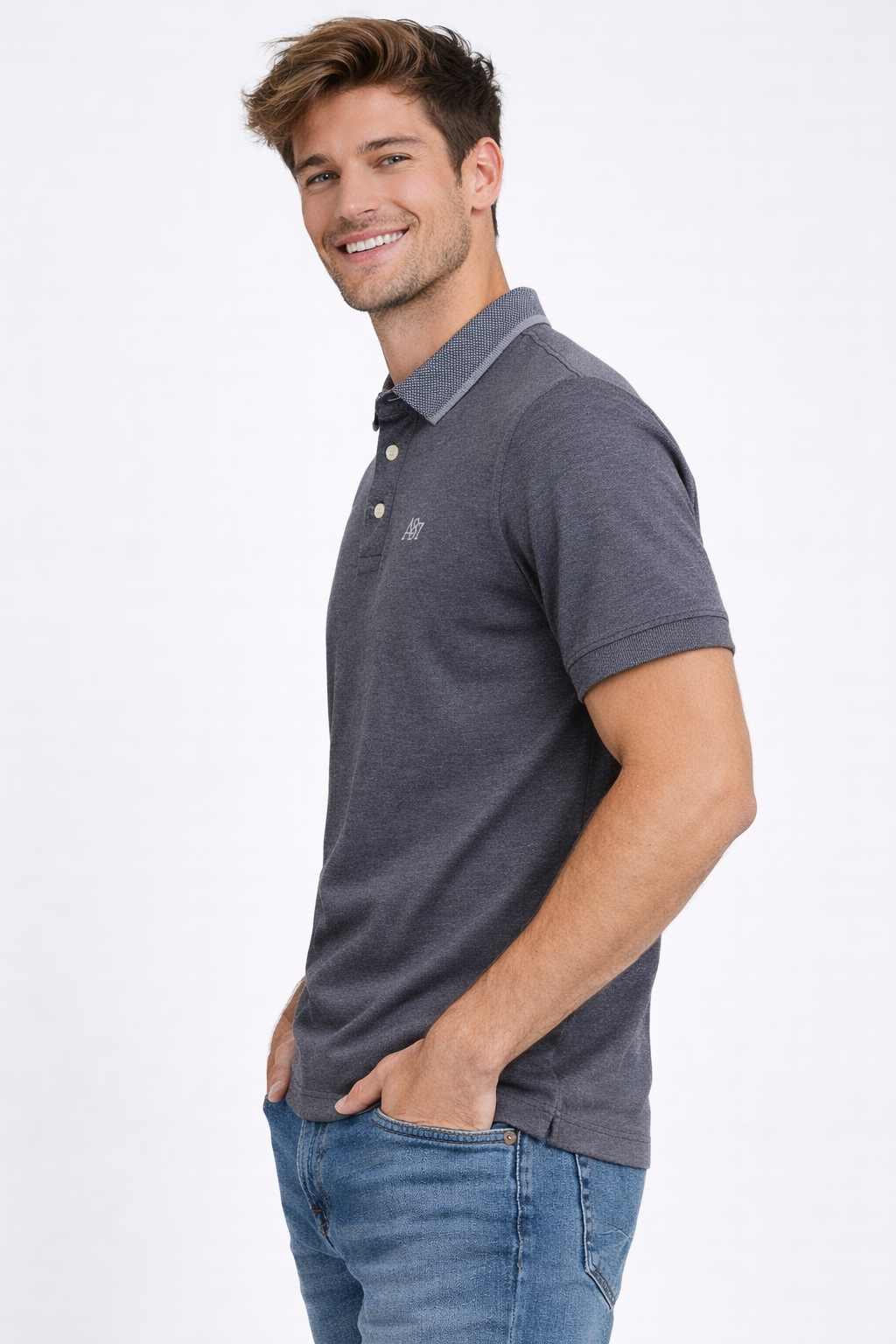 Camiseta Polo Aero Guys SS Novelty Polo Heritage Navy 3984