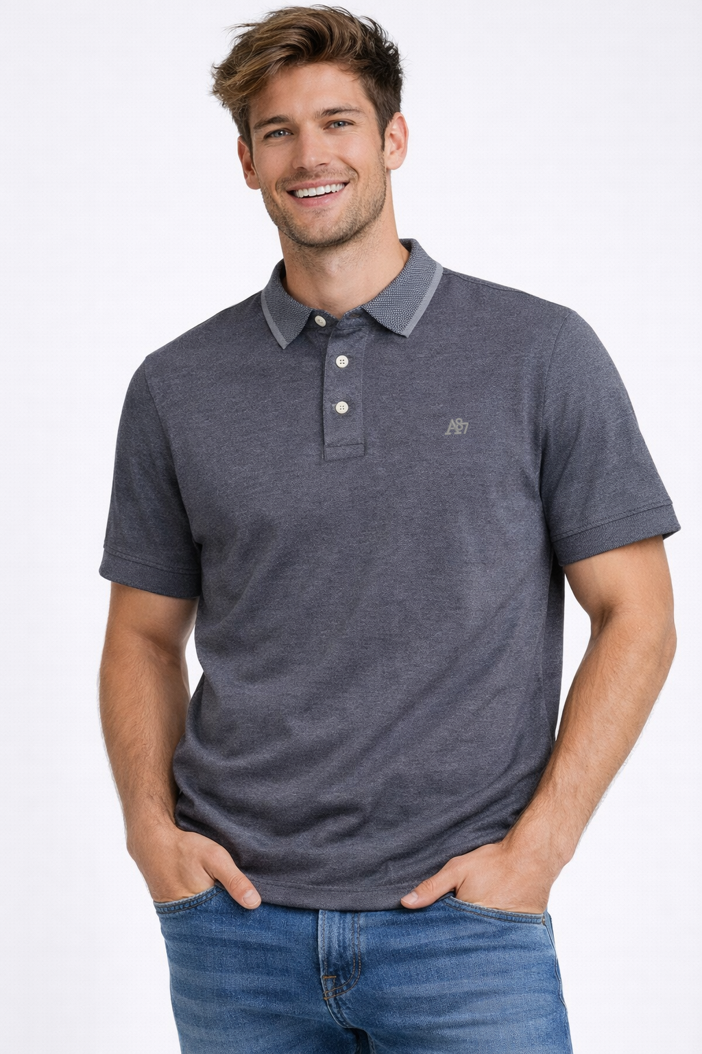 Camiseta Polo Aero Guys SS Novelty Polo Heritage Navy 3984