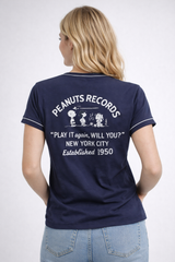 Top Para Mujer Aero Girls SS Fashion Graphics Cadet Navy PEANUTS313