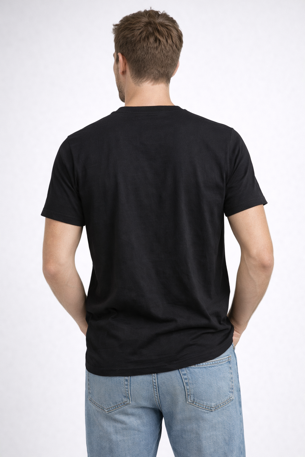 Camiseta Para Hombre Aero BC SS Knits Dark Black 1596 (100% ALGODÓN)