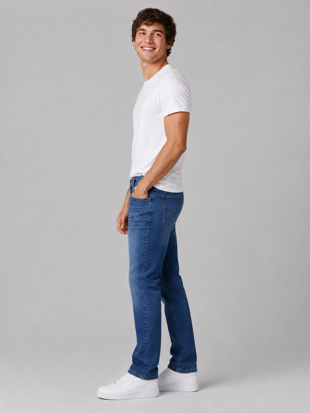 Jean Para Hombre Aero Guys Slim Straight Medium Wash 9324