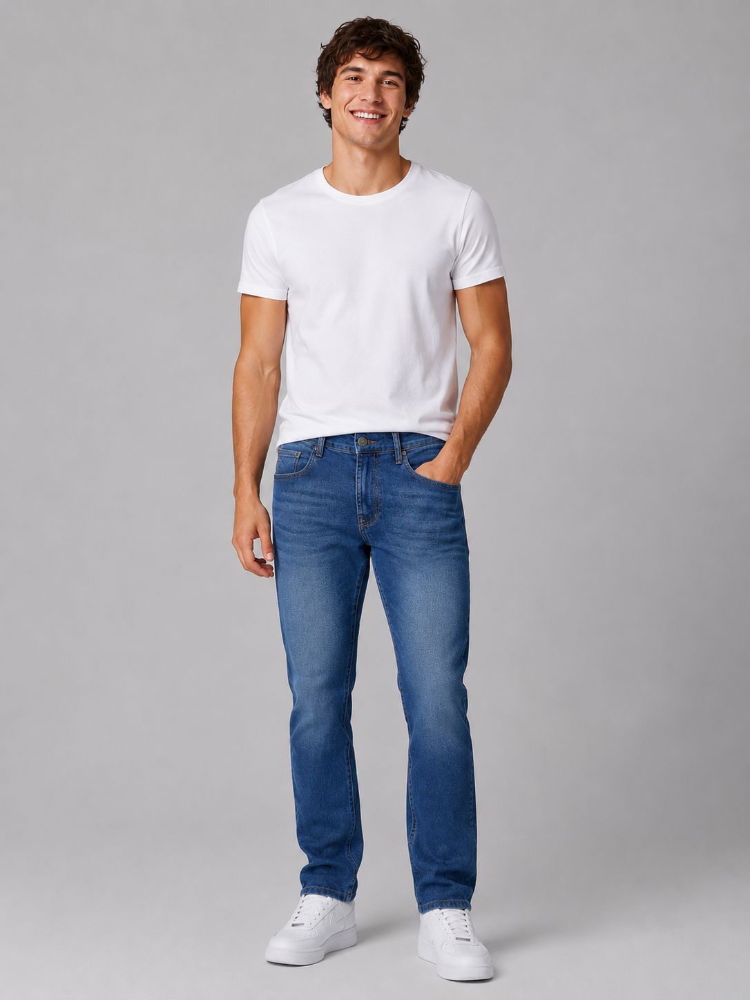Jean Para Hombre Aero Guys Slim Straight Medium Wash 9324