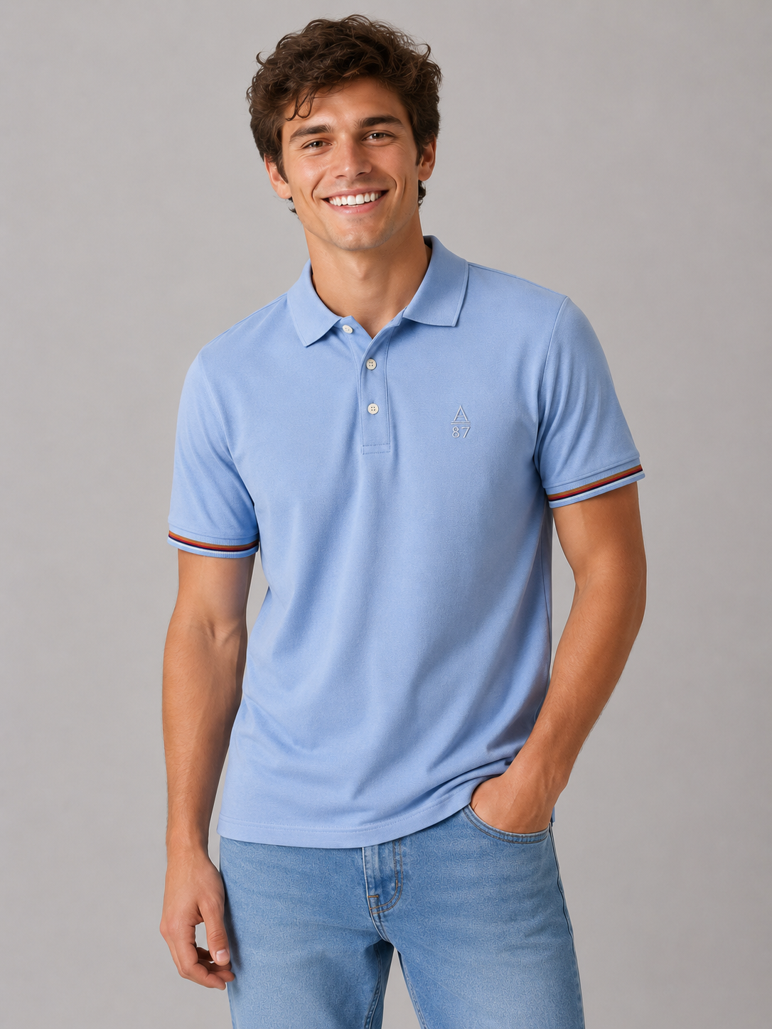 Camiseta Polo Aero Guys SS Novelty Polo Kentucky  Blue 1098