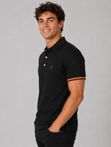 Camiseta Polo Aero Guys SS Novelty Polo Dark Black 1098