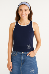 Top Para Mujer Aero Fashion Bare Graphic Cadet Navy 1088