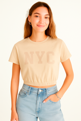 Camiseta Para Mujer Aero Girls SS Fashion Graphics Egret 1083